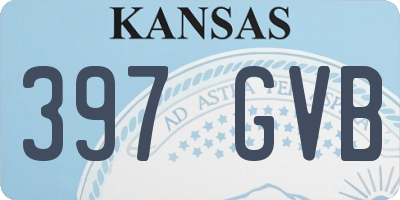 KS license plate 397GVB