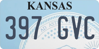 KS license plate 397GVC