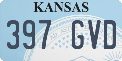 KS license plate 397GVD