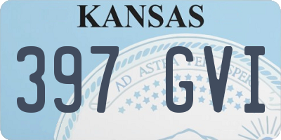 KS license plate 397GVI