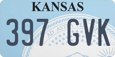 KS license plate 397GVK