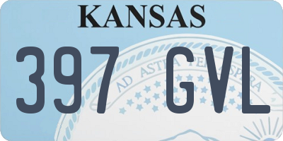 KS license plate 397GVL