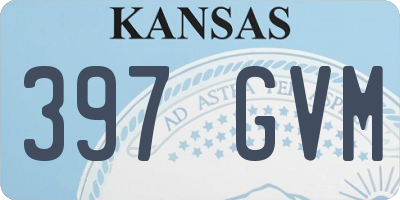 KS license plate 397GVM