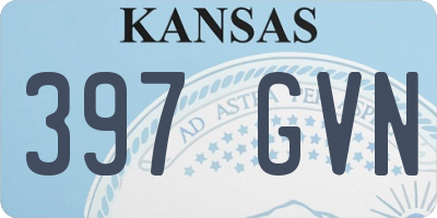 KS license plate 397GVN