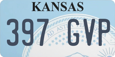 KS license plate 397GVP