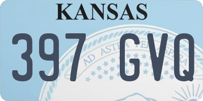 KS license plate 397GVQ