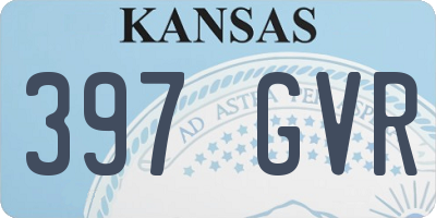 KS license plate 397GVR