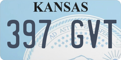 KS license plate 397GVT
