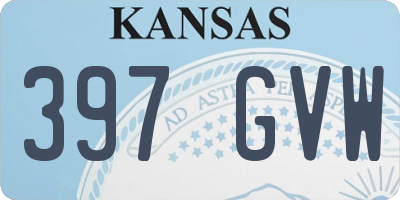 KS license plate 397GVW