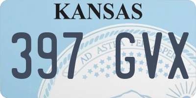 KS license plate 397GVX