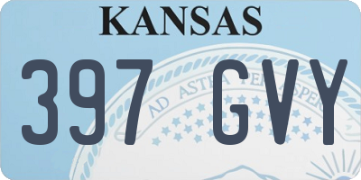KS license plate 397GVY