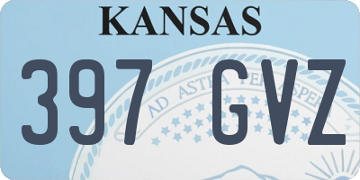 KS license plate 397GVZ