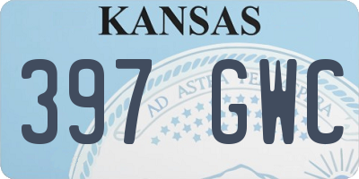 KS license plate 397GWC