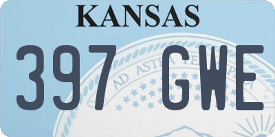 KS license plate 397GWE