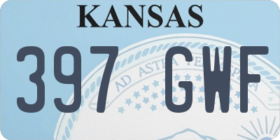 KS license plate 397GWF