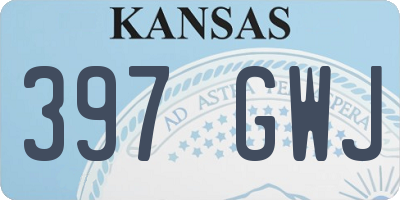 KS license plate 397GWJ