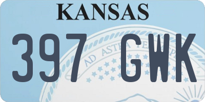 KS license plate 397GWK