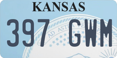 KS license plate 397GWM