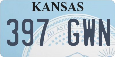 KS license plate 397GWN