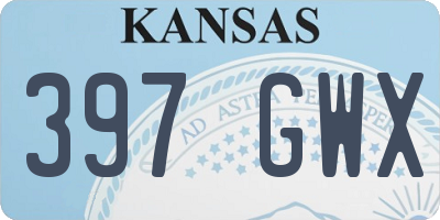 KS license plate 397GWX