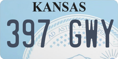 KS license plate 397GWY