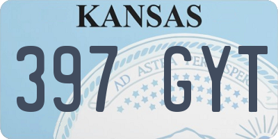 KS license plate 397GYT