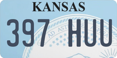 KS license plate 397HUU