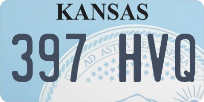 KS license plate 397HVQ