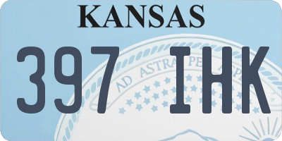 KS license plate 397IHK