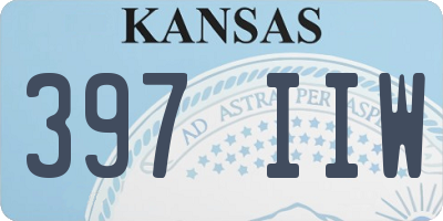 KS license plate 397IIW