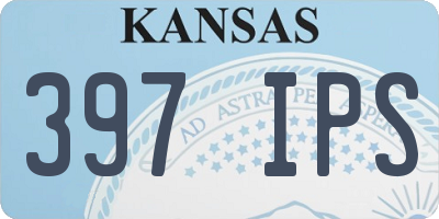 KS license plate 397IPS