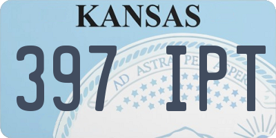 KS license plate 397IPT
