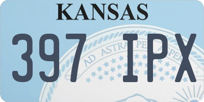 KS license plate 397IPX