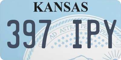 KS license plate 397IPY
