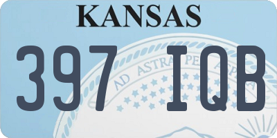 KS license plate 397IQB
