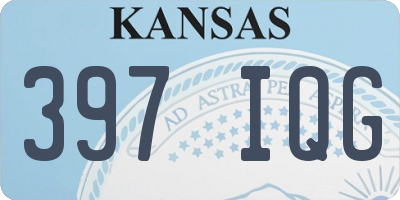 KS license plate 397IQG