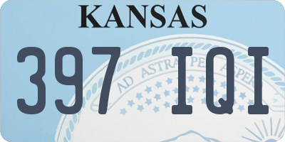 KS license plate 397IQI