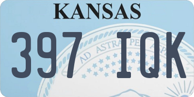 KS license plate 397IQK