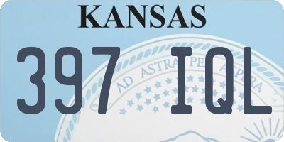 KS license plate 397IQL