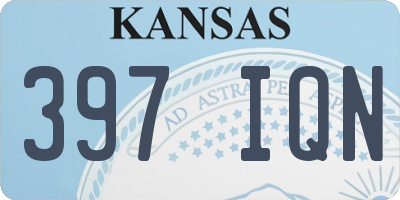 KS license plate 397IQN