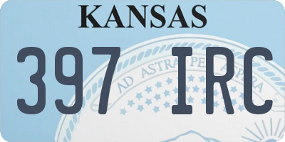 KS license plate 397IRC