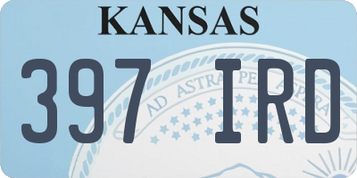 KS license plate 397IRD