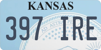KS license plate 397IRE