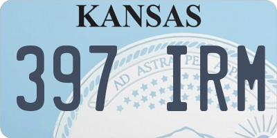 KS license plate 397IRM