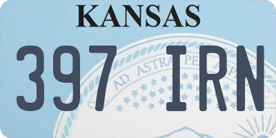 KS license plate 397IRN