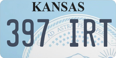KS license plate 397IRT