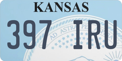 KS license plate 397IRU