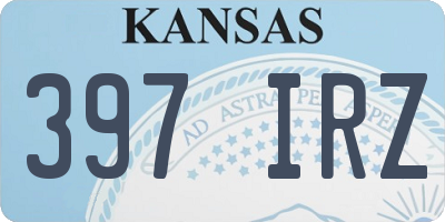 KS license plate 397IRZ
