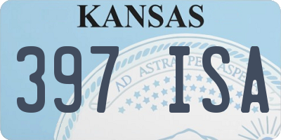 KS license plate 397ISA