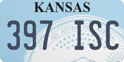 KS license plate 397ISC